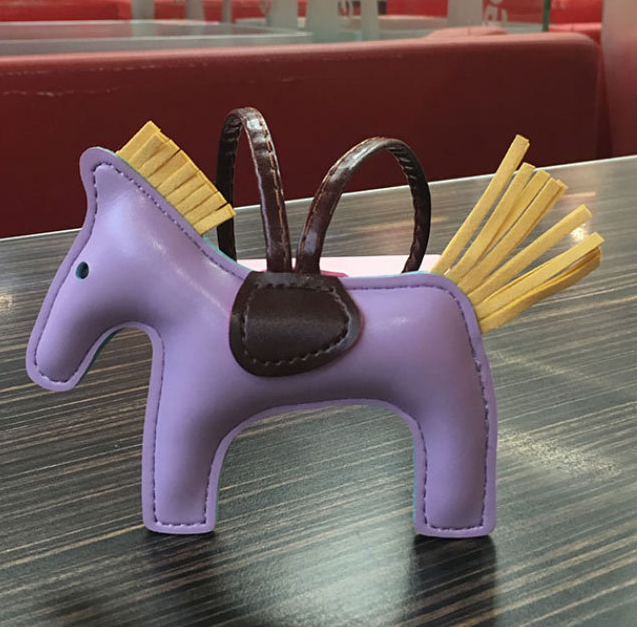 Handmade Leather Pony Keychain And Bag Charm