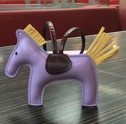 Handmade Leather Pony Keychain And Bag Charm