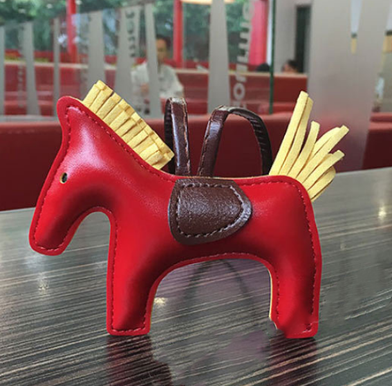 Handmade Leather Pony Keychain And Bag Charm