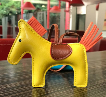 Handmade Leather Pony Keychain And Bag Charm