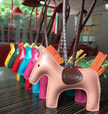 Handmade Leather Pony Keychain And Bag Charm