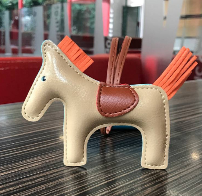 Handmade Leather Pony Keychain And Bag Charm