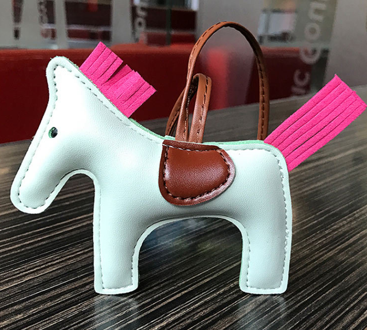 Handmade Leather Pony Keychain And Bag Charm