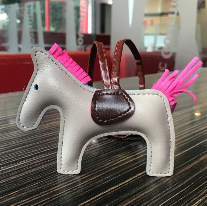 Handmade Leather Pony Keychain And Bag Charm