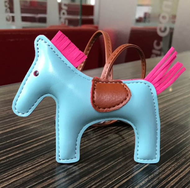Handmade Leather Pony Keychain And Bag Charm