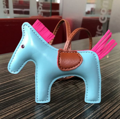 Handmade Leather Pony Keychain And Bag Charm