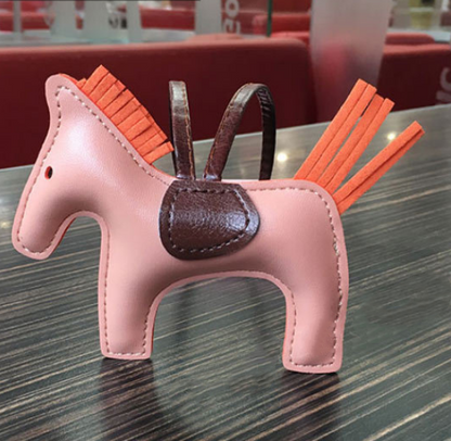 Handmade Leather Pony Keychain And Bag Charm