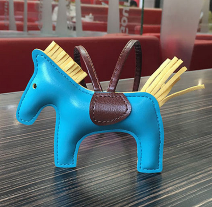 Handmade Leather Pony Keychain And Bag Charm
