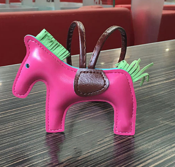 Handmade Leather Pony Keychain And Bag Charm