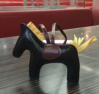 Handmade Leather Pony Keychain And Bag Charm