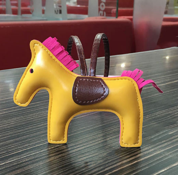 Handmade Leather Pony Keychain And Bag Charm